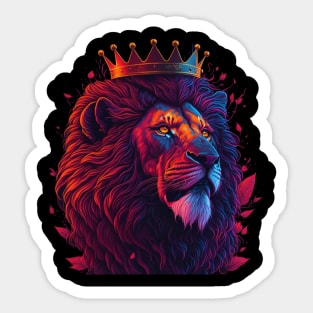 lion face art Sticker